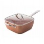 Sartén Copper Pan Cuadrada con Tapa  - LA TIENDA EN CASA - TELETIENDA - TELETIENDA EN CASA