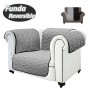 Couch Cover Funda Sillón Reversible Gris/Negro  - LA TIENDA EN CASA - TELETIENDA - TELETIENDA EN CASA